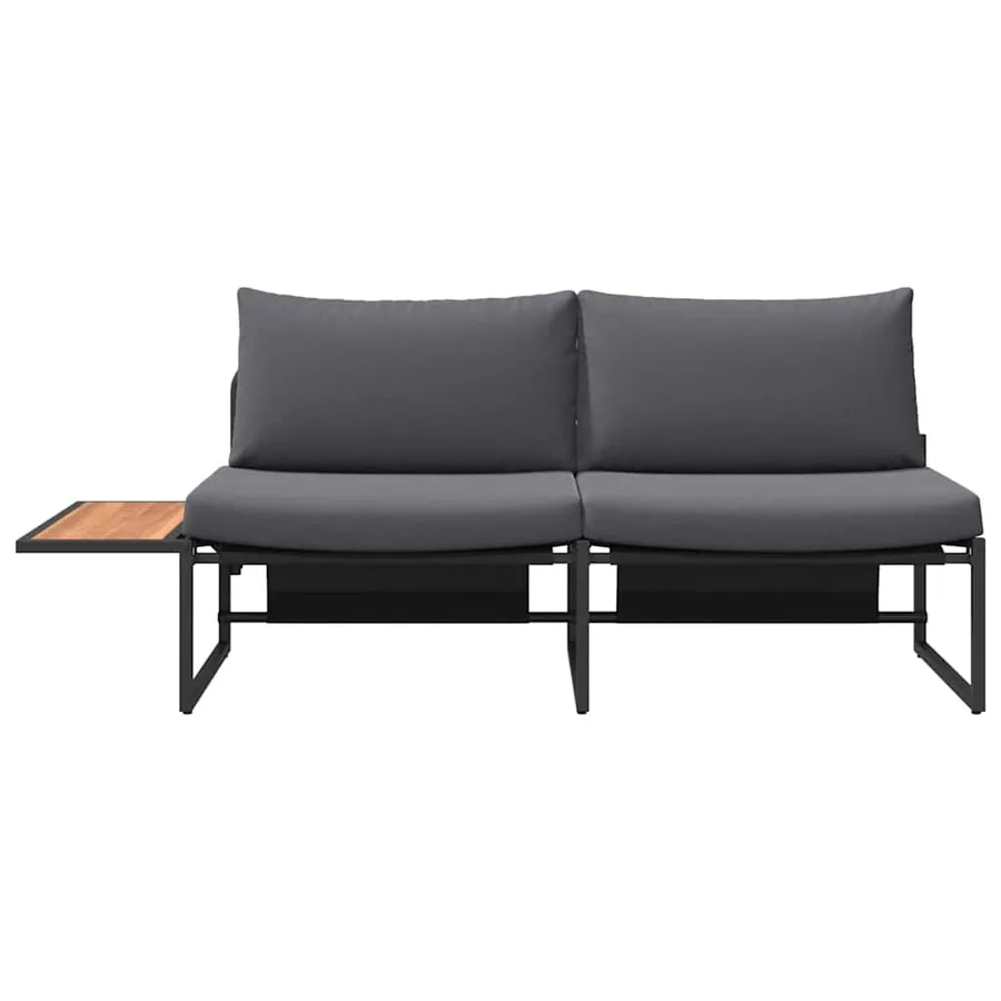 Canapé de jardin Anthracite 200,5 x 70 x 85,5 cm Acier - 6