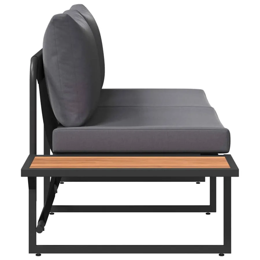 Canapé de jardin Anthracite 200,5 x 70 x 85,5 cm Acier - 7