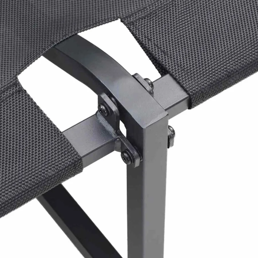 Canapé de jardin Anthracite 200,5 x 70 x 85,5 cm Acier - 9