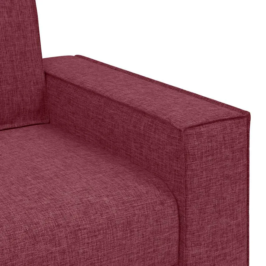 Canapé 2 places Rouge vin 160x78x84 cm Tissu - 7