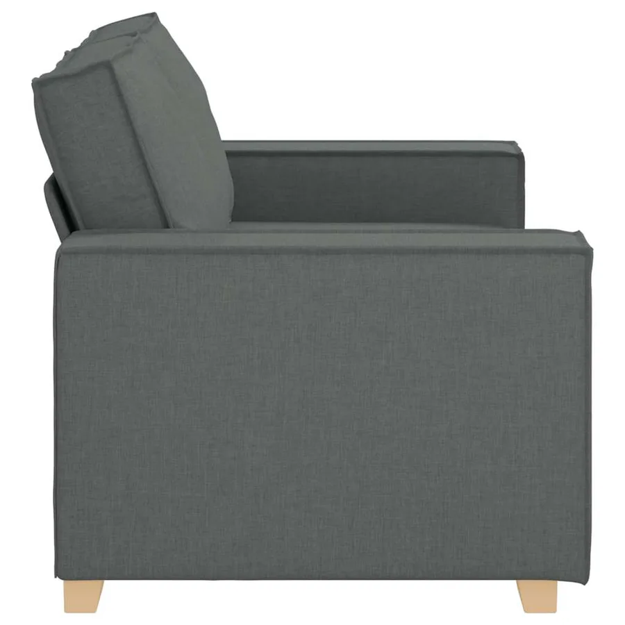 Canapé 2 places Gris foncé 160x78x84 cm Tissu - 6
