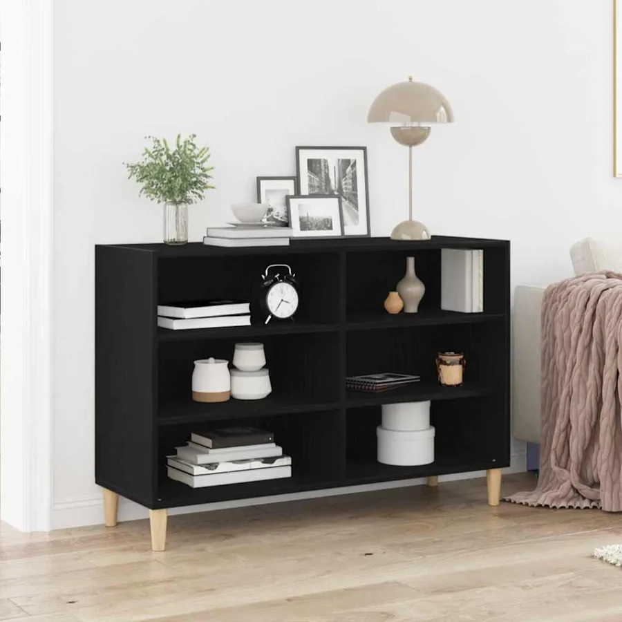 Buffet Chêne noir 103,5 x 35 x 70 cm Bois d'ingénierie