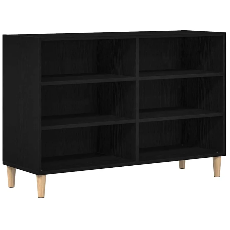 Buffet Chêne noir 103,5 x 35 x 70 cm Bois d'ingénierie - 2