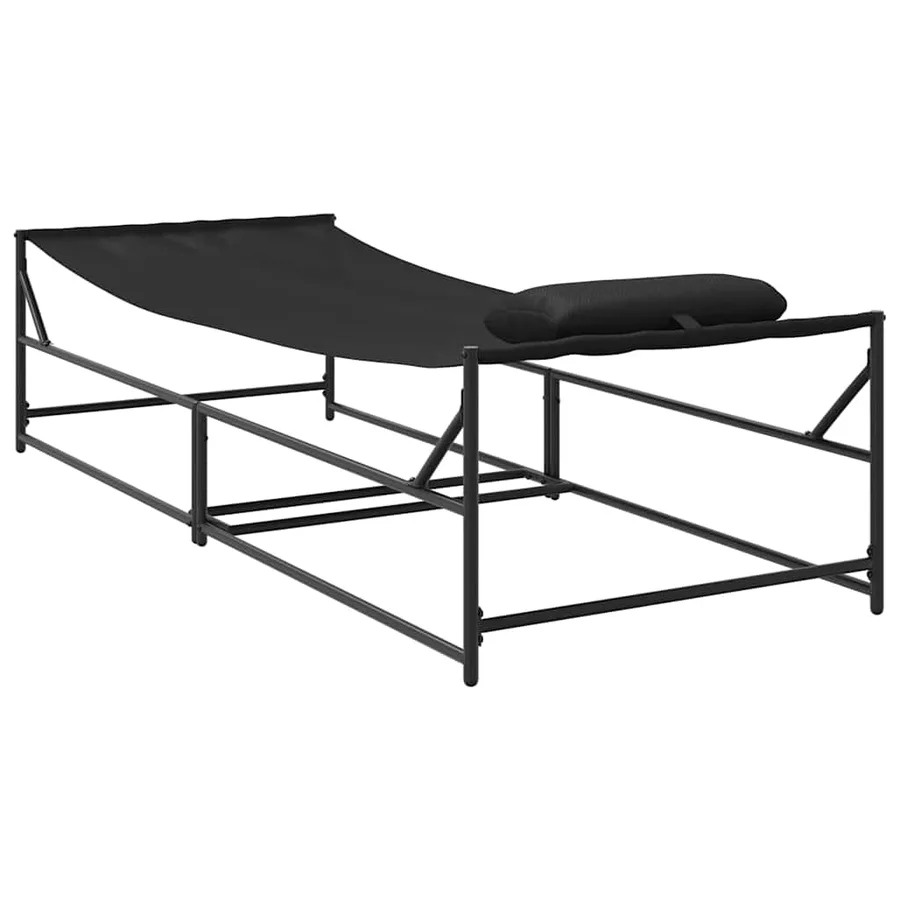 Transat de Jardin 2 pcs Noir Acier enduit de poudre - 4