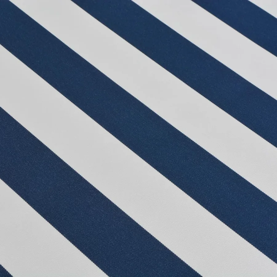 Auvent pliant à manipulation manuelle 500 cm Bleu et blanc - 5
