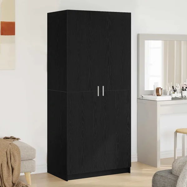 Armoire Chêne noir 80 x 50,5 x 180 cm Bois d'ingénierie