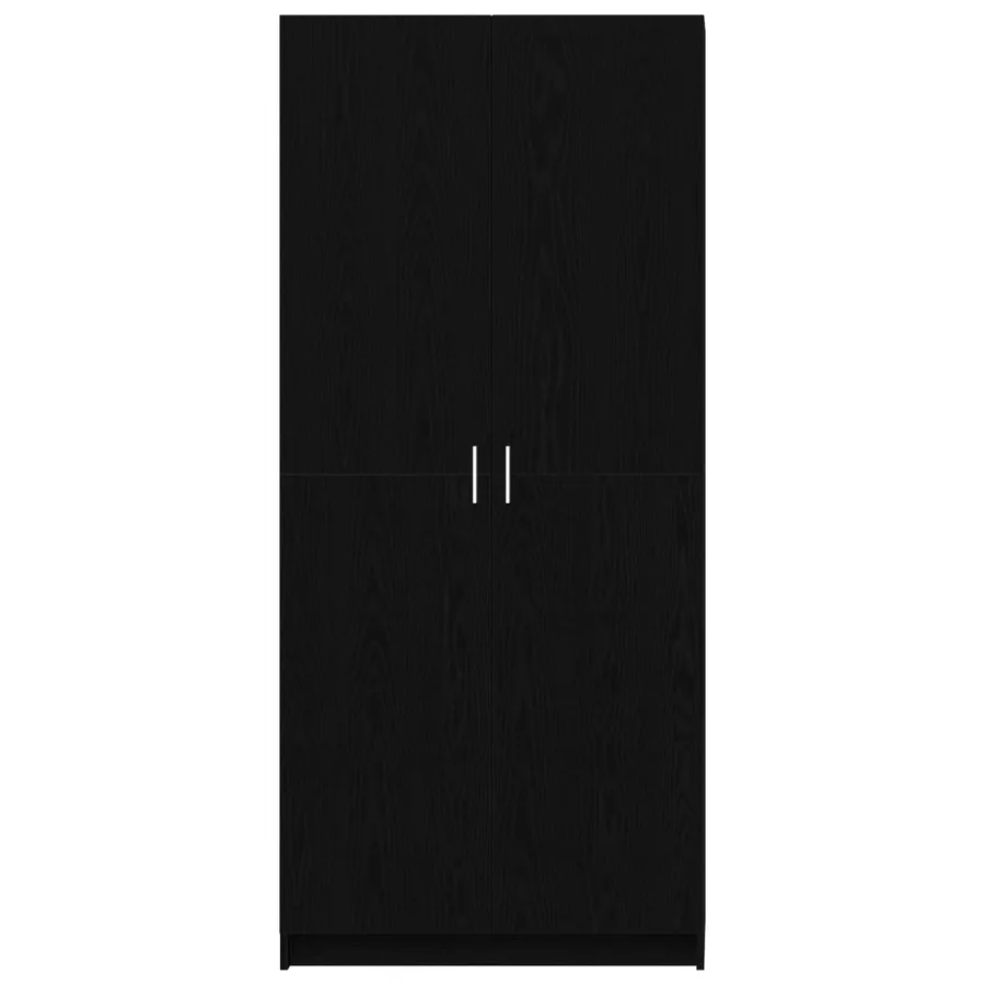 Armoire Chêne noir 80 x 50,5 x 180 cm Bois d'ingénierie - 6
