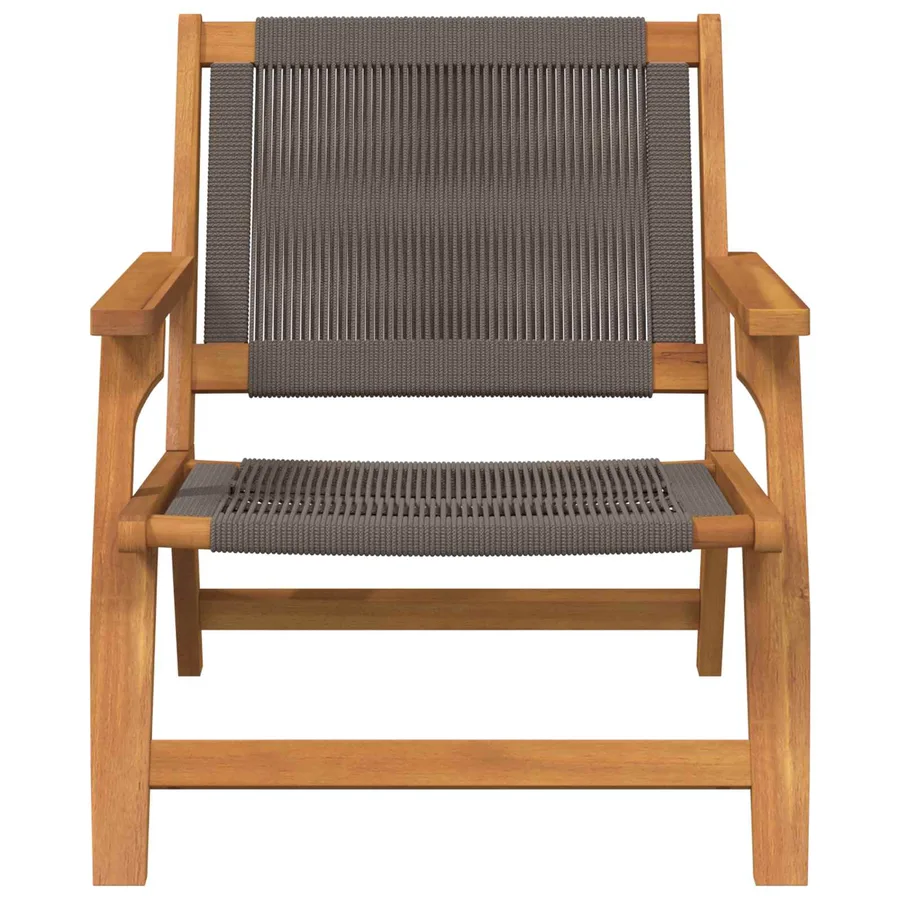 Chaise de Détente de Jardin 2 pcs Gris Bois d'Acacia Massif - 3