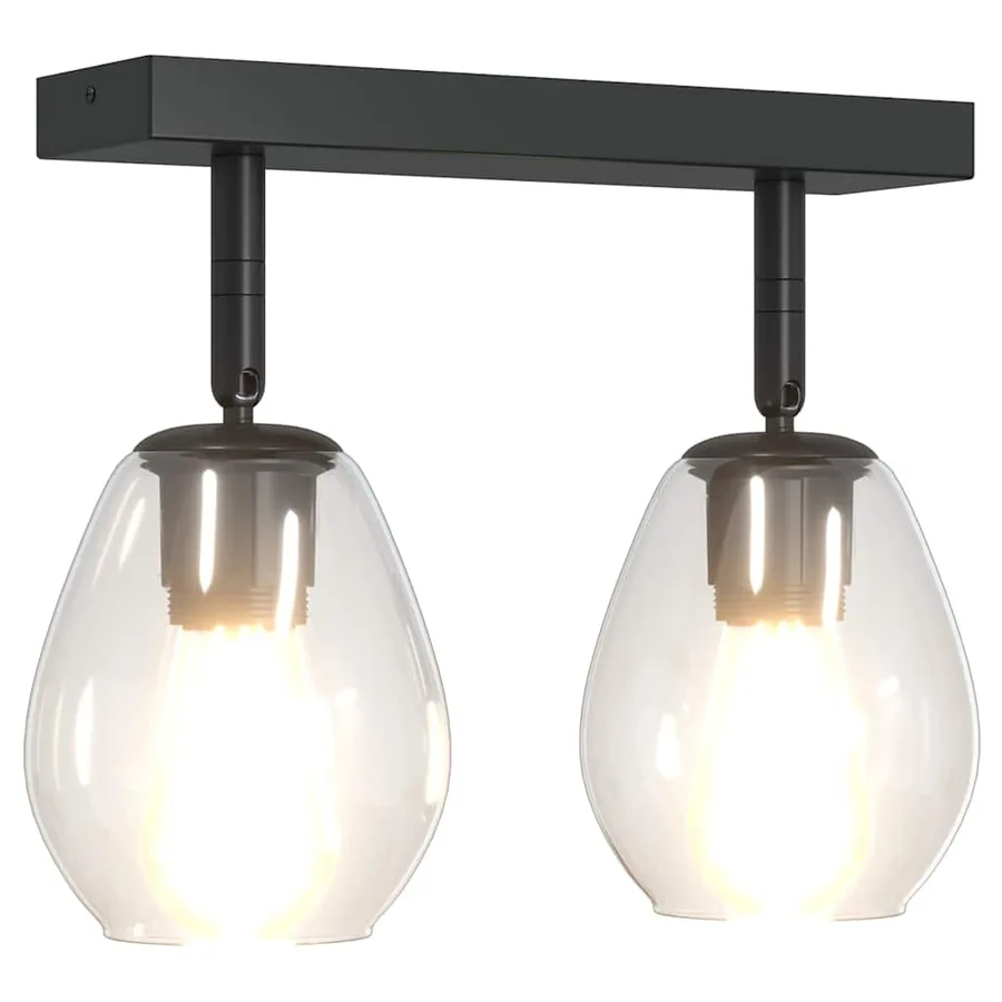 Spot de plafond Noir 33 x 13 x 26 cm Verre et métal - 11