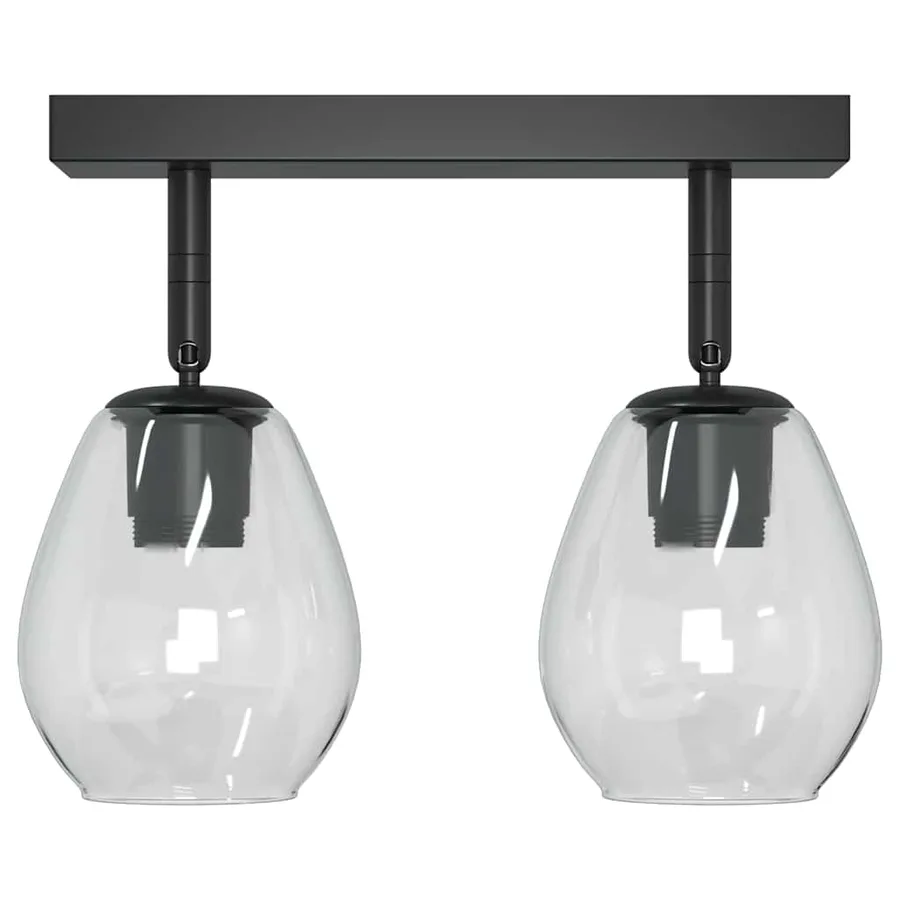 Spot de plafond Noir 33 x 13 x 26 cm Verre et métal - 6