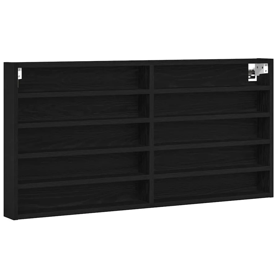 Vitrine Chêne noir 100 x 8,5 x 50 cm Bois d'ingénierie - 2