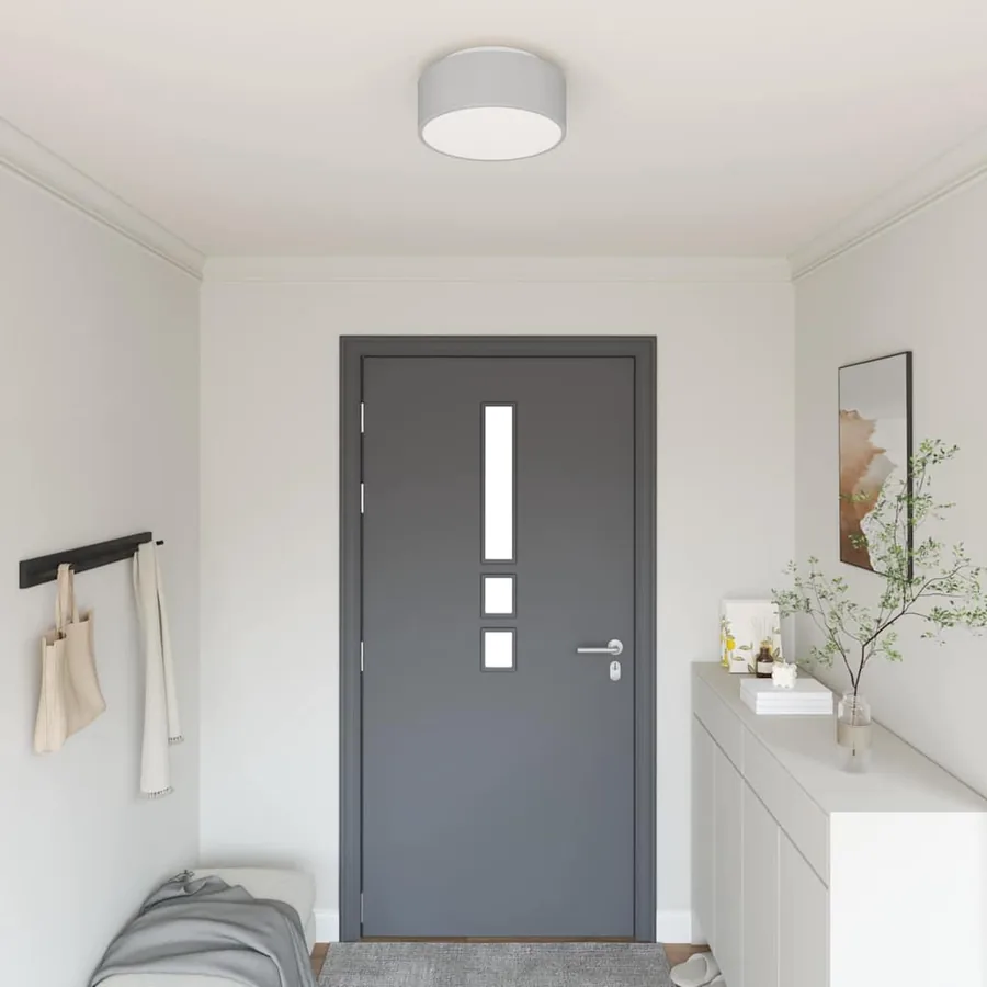 Lampe de plafond Gris 30 x 30 x 13,5 cm tissu