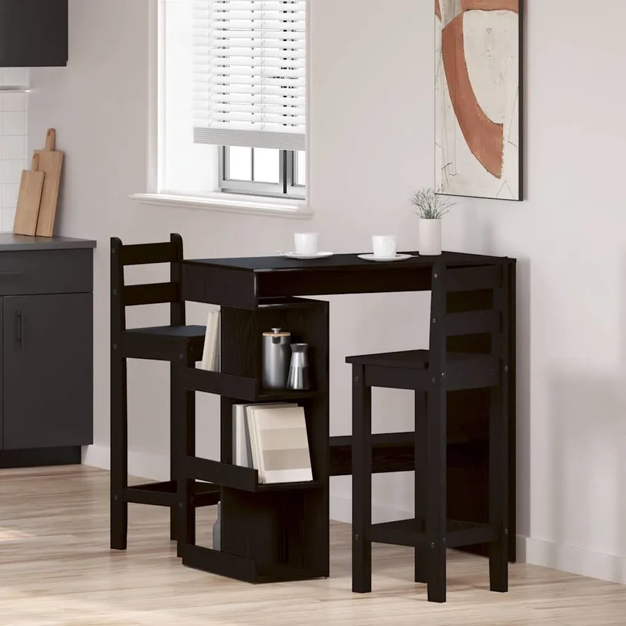 Table de bar Chêne noir 100 x 48 x 101,5 cm Bois d'ingénierie - 4