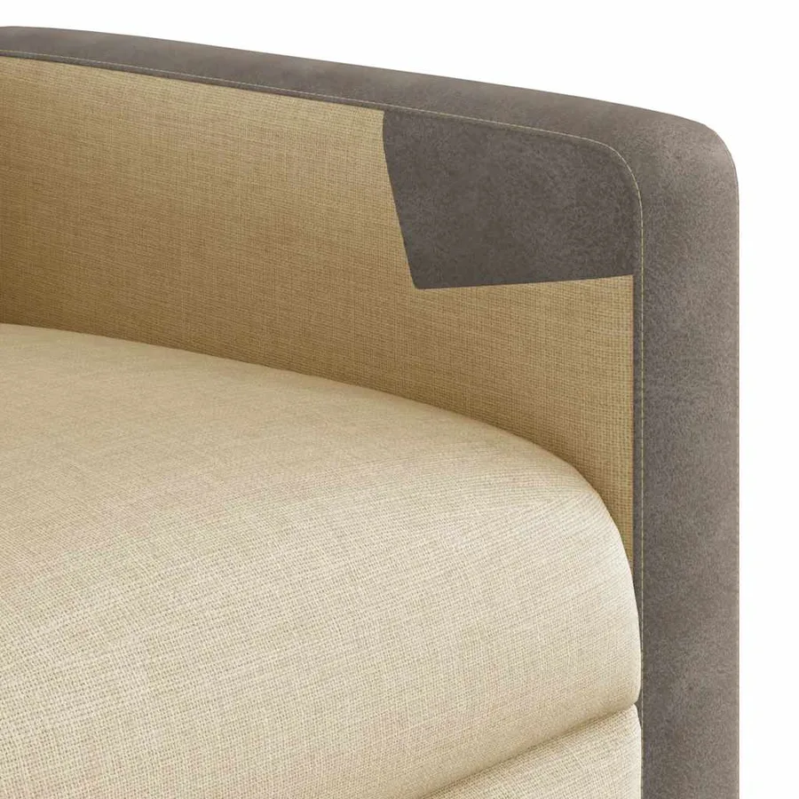 Fauteuil inclinable de massage Crème Tissu - 13