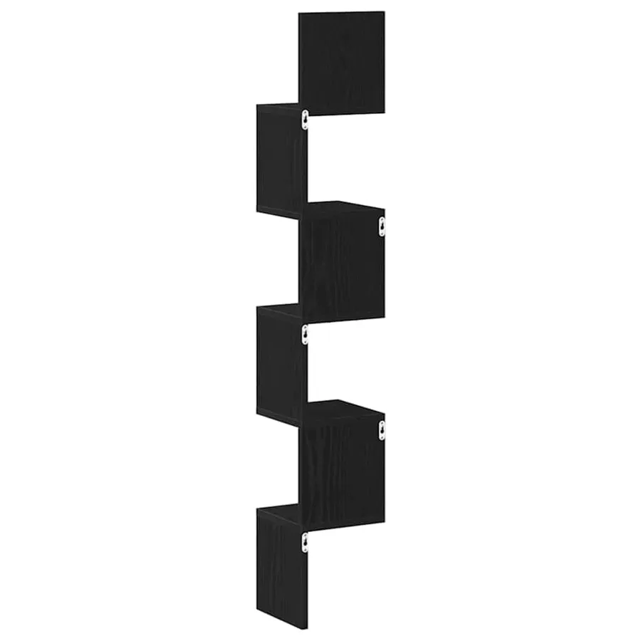 Étagère d'angle Chêne noir 20 x 20 x 127,5 cm Bois d'ingénierie - 4