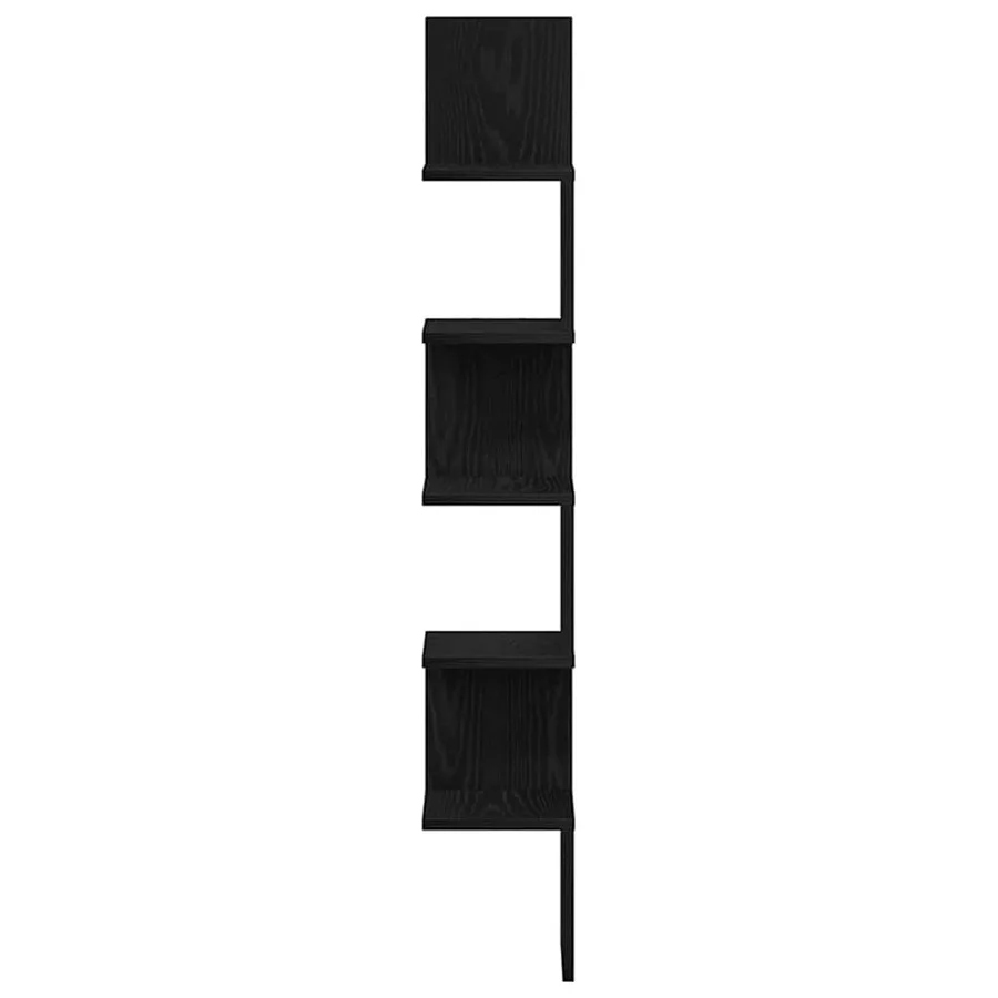 Étagère d'angle Chêne noir 20 x 20 x 127,5 cm Bois d'ingénierie - 5