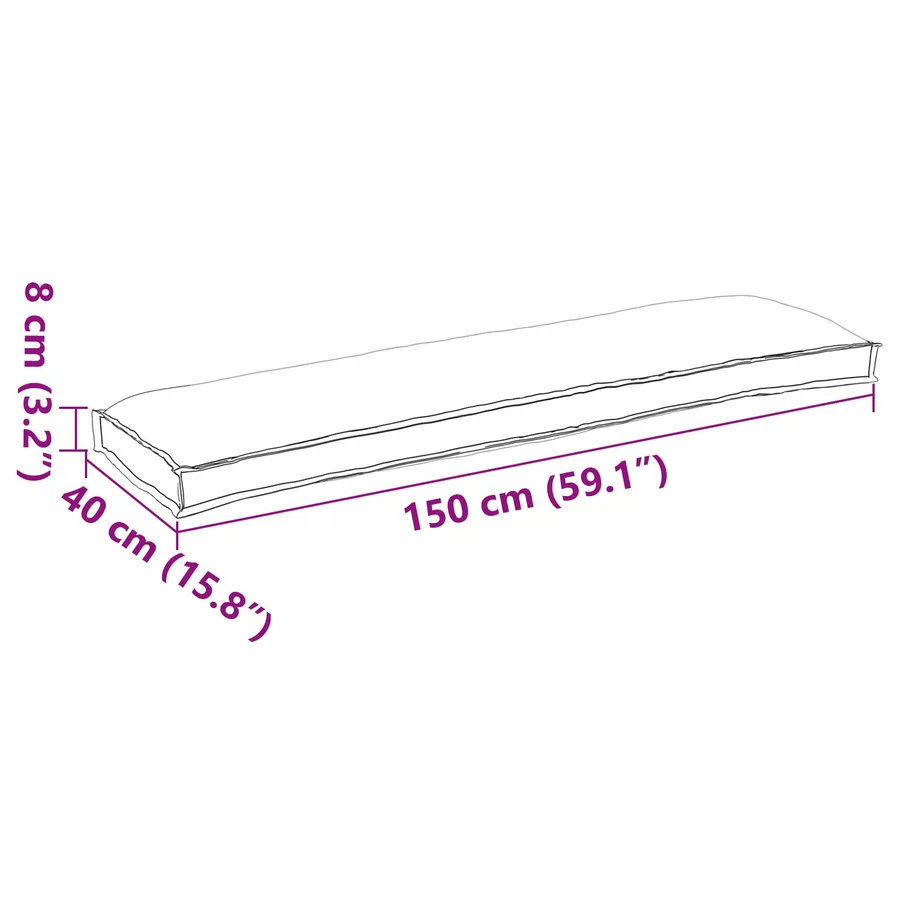 Set de coussins de palette 2 pcs Anthracite 150 x 40 x 8 cm - 8