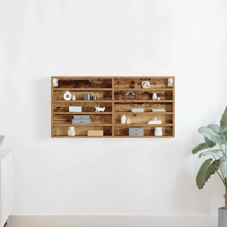 Vitrine Bois Ancien 100 x 8,5 x 50 cm Bois d'ingénierie - 4