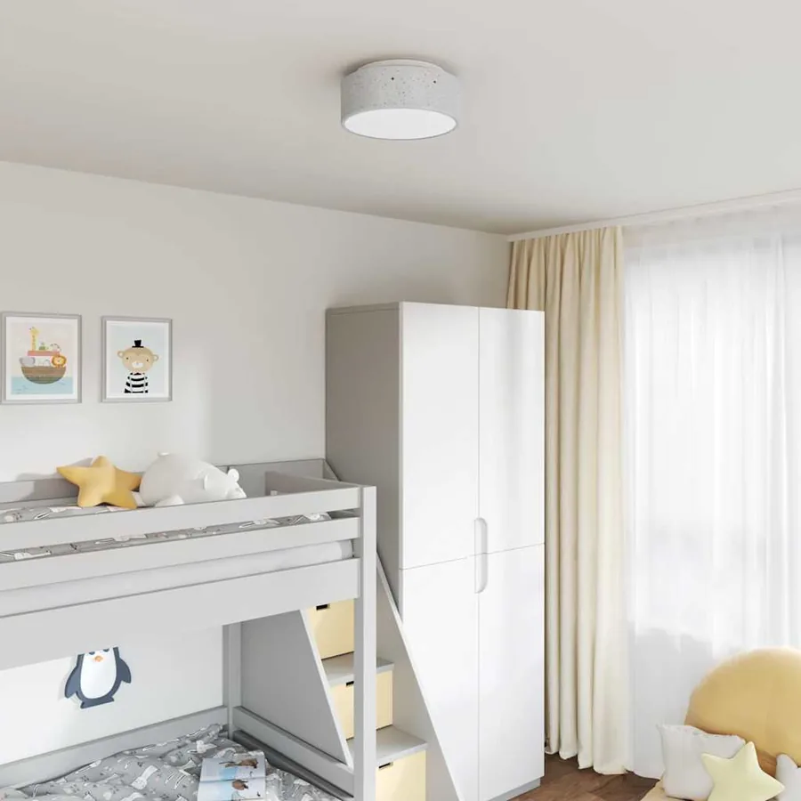 Lampe de plafond Gris 30 x 30 x 13,5 cm tissu