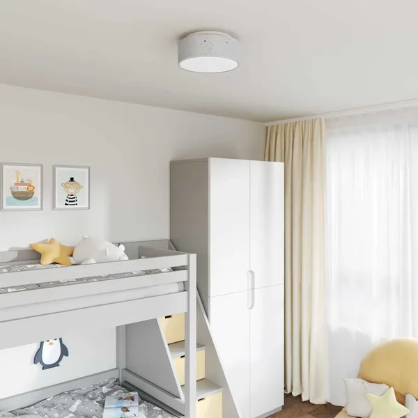 Lampe de plafond Gris 30 x 30 x 13,5 cm tissu
