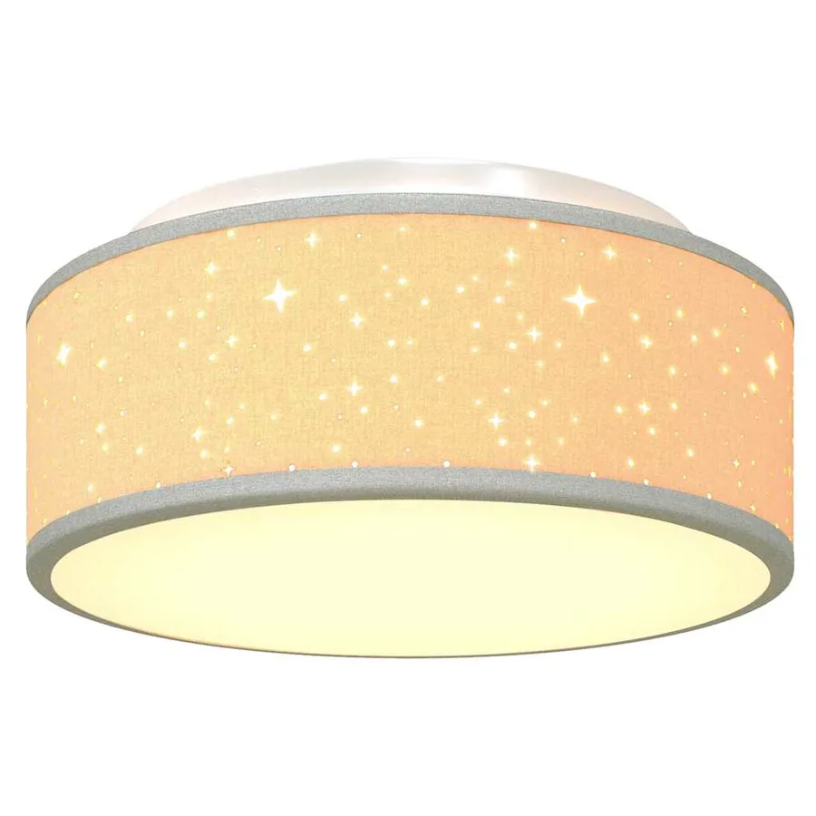 Lampe de plafond Gris 30 x 30 x 13,5 cm tissu - 10