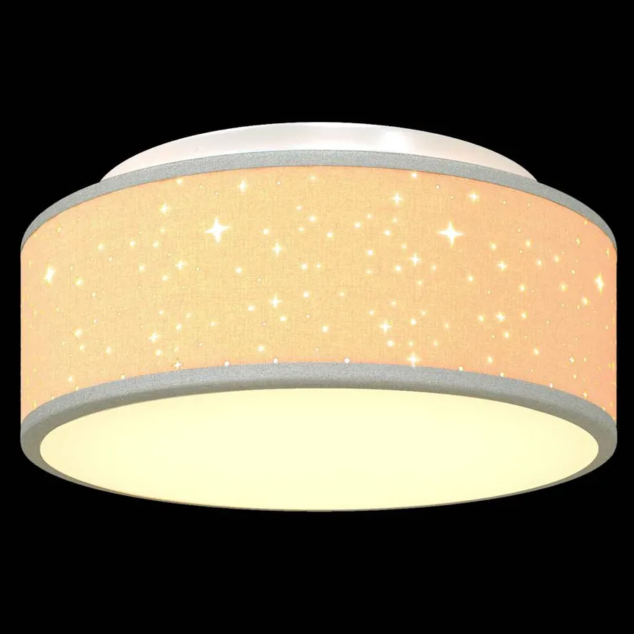 Lampe de plafond Gris 30 x 30 x 13,5 cm tissu - 11