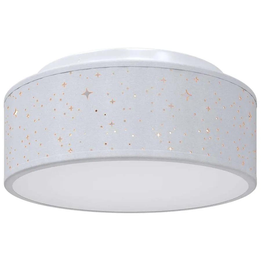 Lampe de plafond Gris 30 x 30 x 13,5 cm tissu - 2