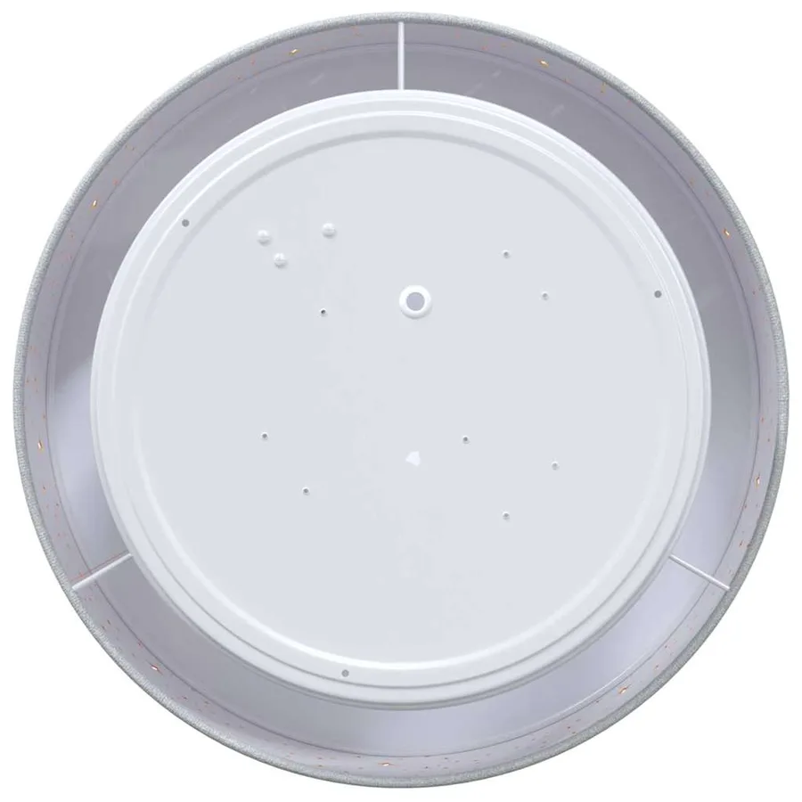 Lampe de plafond Gris 30 x 30 x 13,5 cm tissu - 6