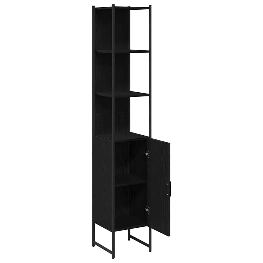 Armoire de salle de bain Chêne noir 33 x 33 x 185,5 cm - 5