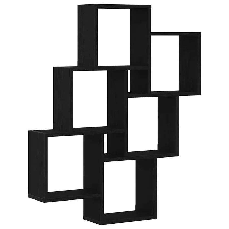 Étagère Murale Chêne noir 78 x 15 x 93 cm Bois d'ingénierie - 2