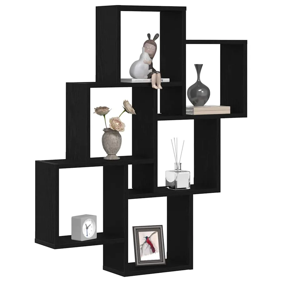 Étagère Murale Chêne noir 78 x 15 x 93 cm Bois d'ingénierie - 3