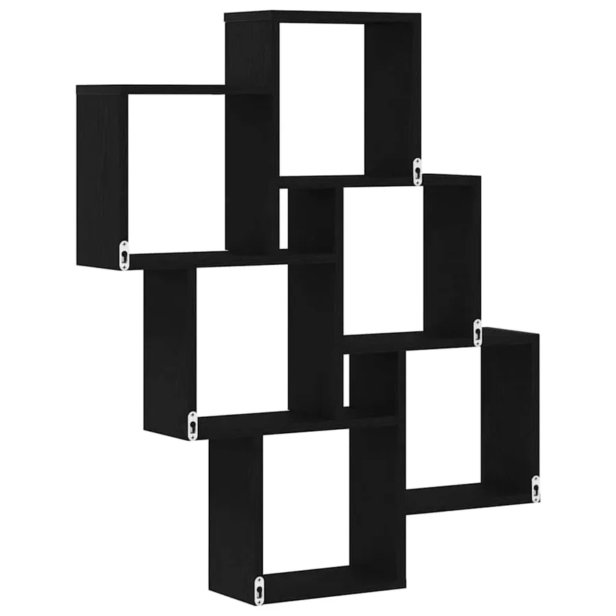 Étagère Murale Chêne noir 78 x 15 x 93 cm Bois d'ingénierie - 5