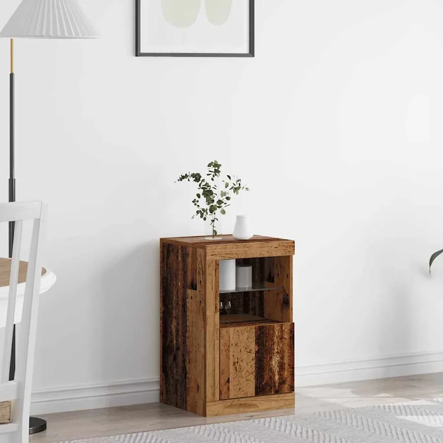 Buffet LED Bois ancien 41 x 37 x 67 cm Bois d'ingénierie