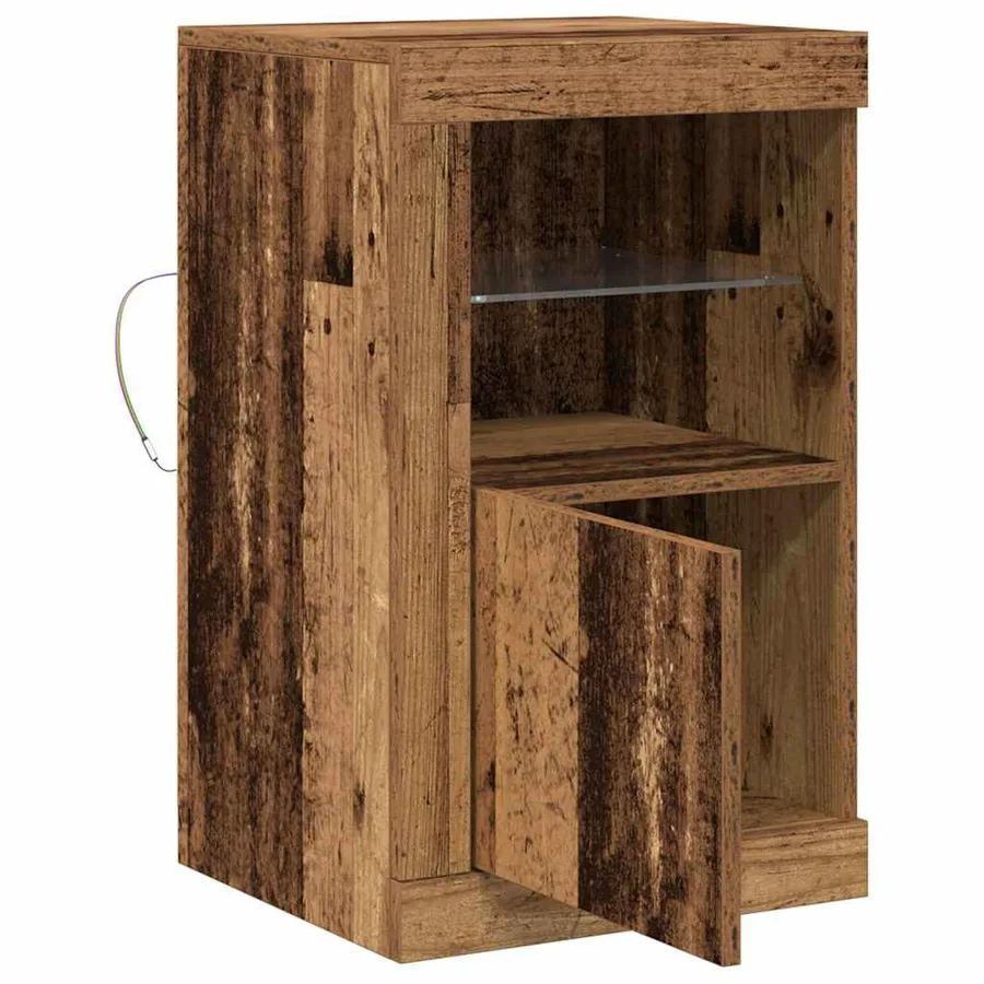 Buffet LED Bois ancien 41 x 37 x 67 cm Bois d'ingénierie - 7