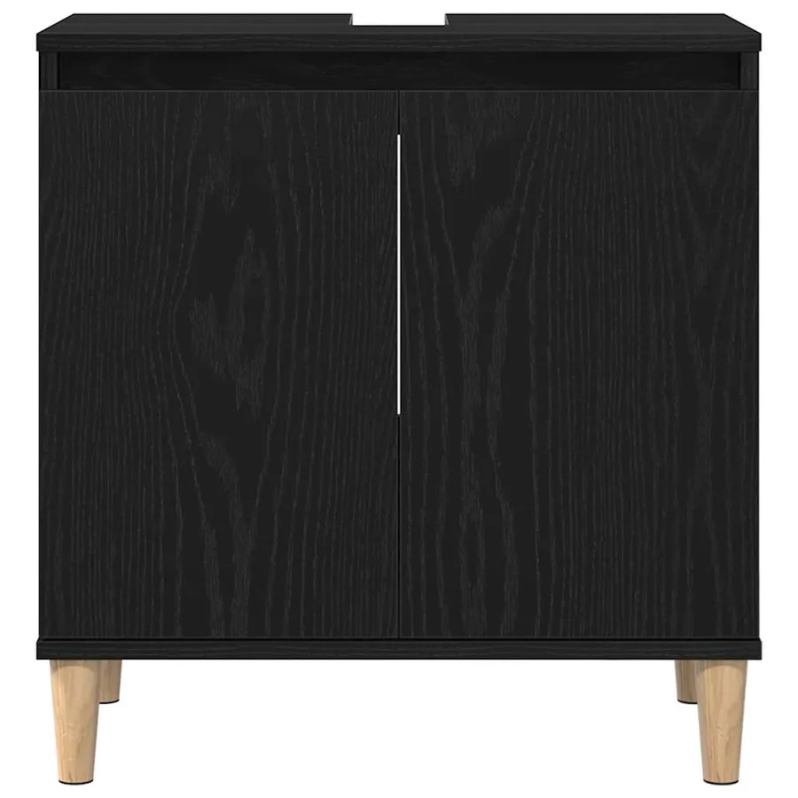 Ensemble de mobilier de salle de bain 3 pcs Chêne noir - 8