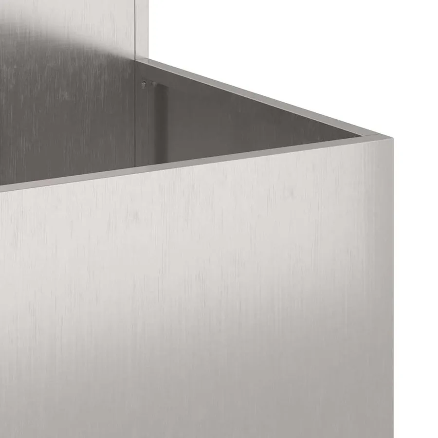 Cache-pot de jardin Argent 100 x 100 x 60 cm Acier inoxydable - 9