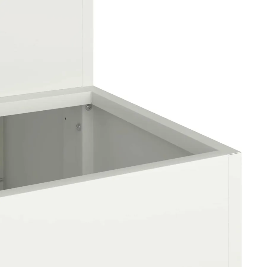 Cache-pot de jardin Blanc 100 x 60 x 45 cm Acier laminé à froid - 9