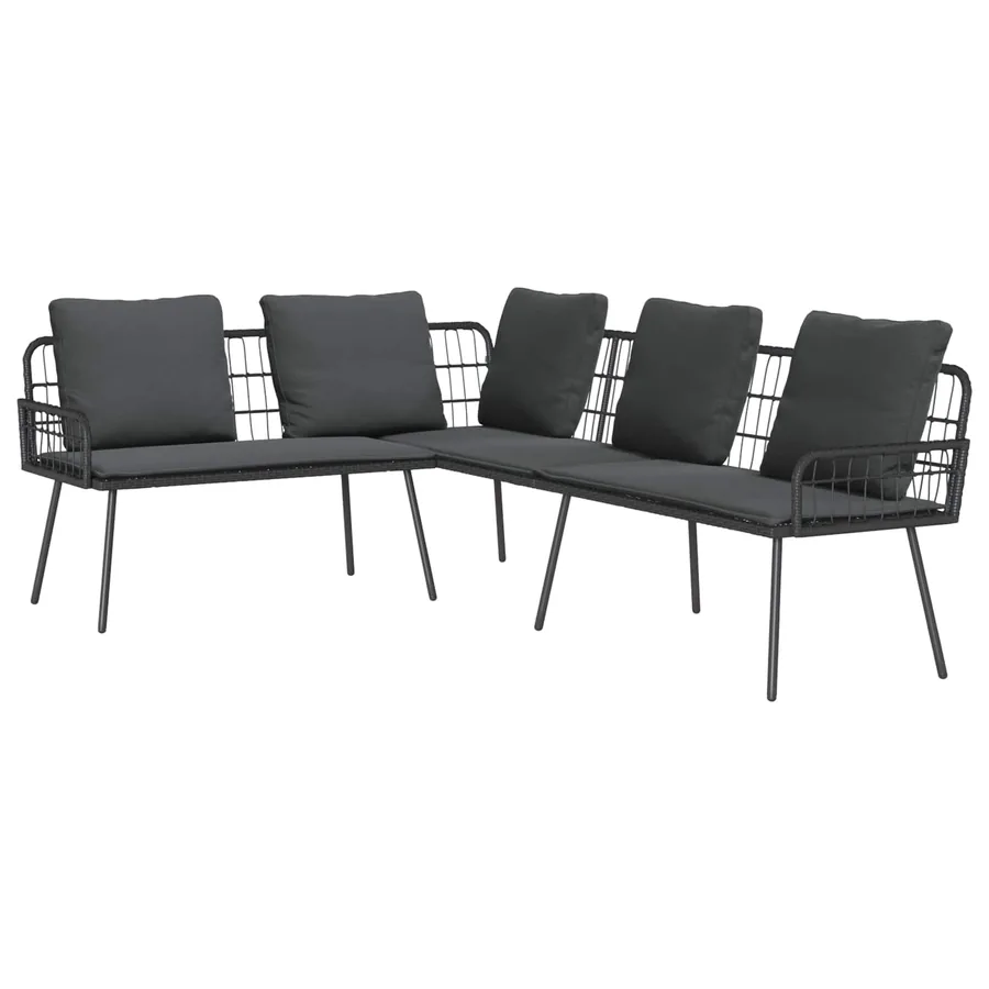 Canapé avec coussin Anthracite 173 x 231 x 90 cm Acier