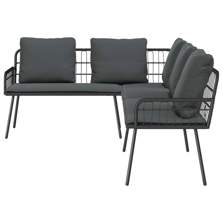 Canapé avec coussin Anthracite 173 x 231 x 90 cm Acier - 2