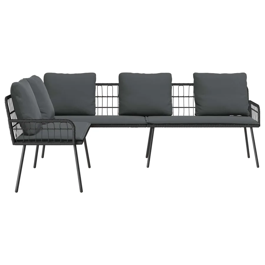 Canapé avec coussin Anthracite 173 x 231 x 90 cm Acier - 3