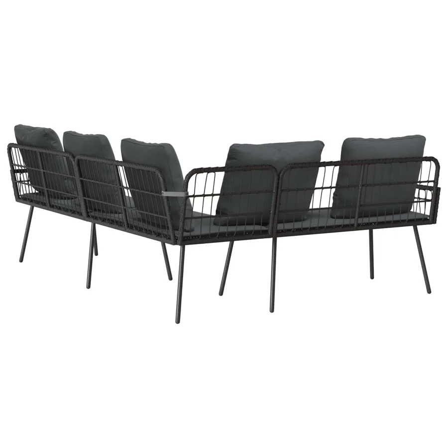 Canapé avec coussin Anthracite 173 x 231 x 90 cm Acier - 4