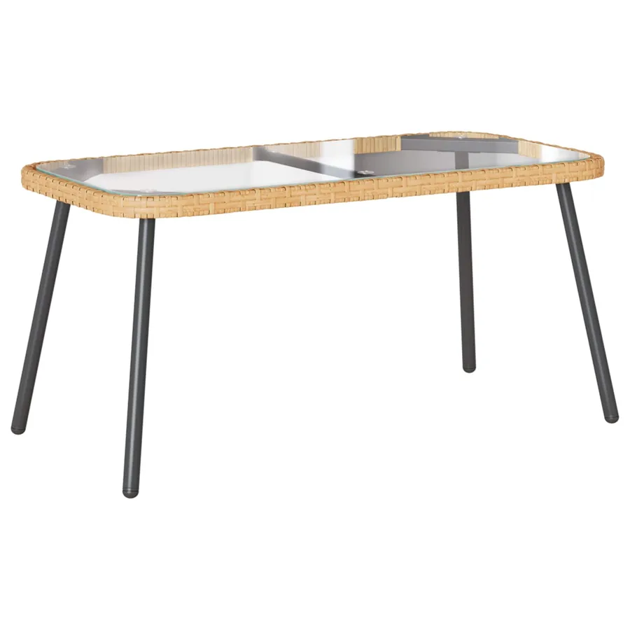 Table basse Marron et Noir 90 x 45 x 43 cm polyrotin - 2