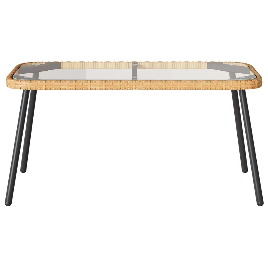 Table basse Marron et Noir 90 x 45 x 43 cm polyrotin - 5