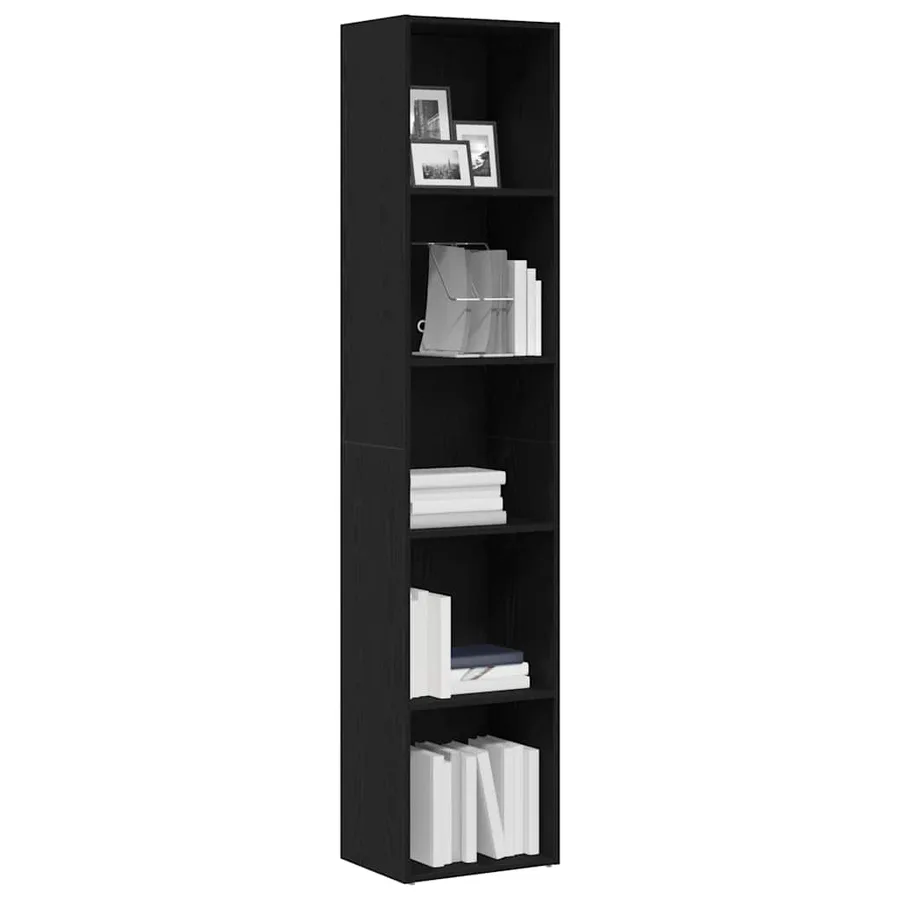 Bibliothèque Chêne noir 40x30x189 cm Bois d'ingénierie - 7