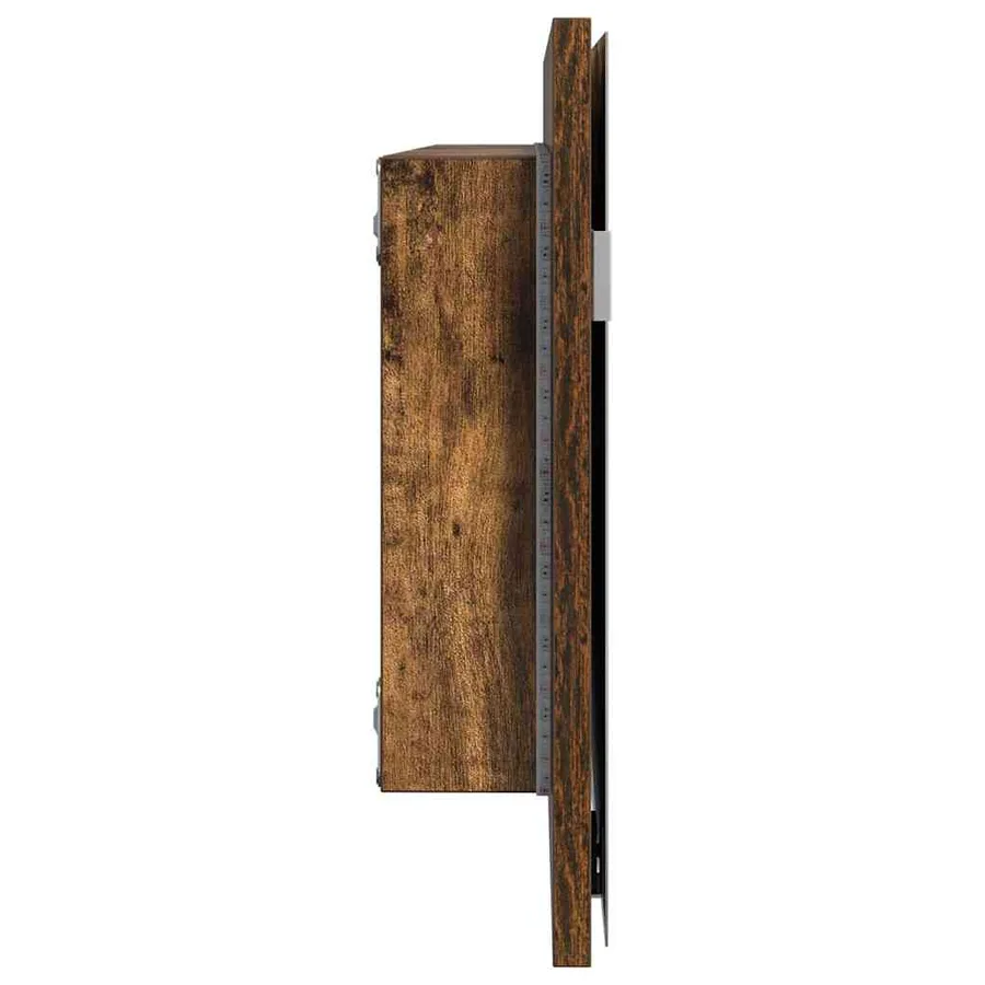 Miroir Montage mural Marron 80 x 37 cm Verre et Bois Ingénierie - 6
