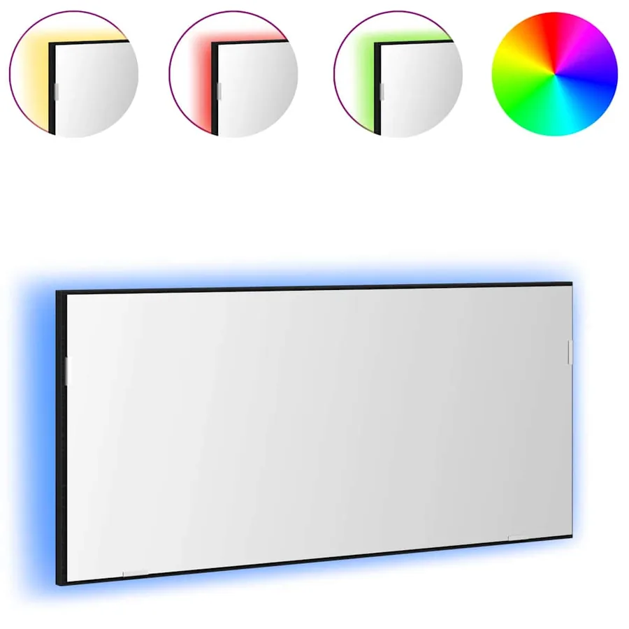 Miroir Chêne noir 80 x 37 cm Verre et Bois Ingénierie - 3
