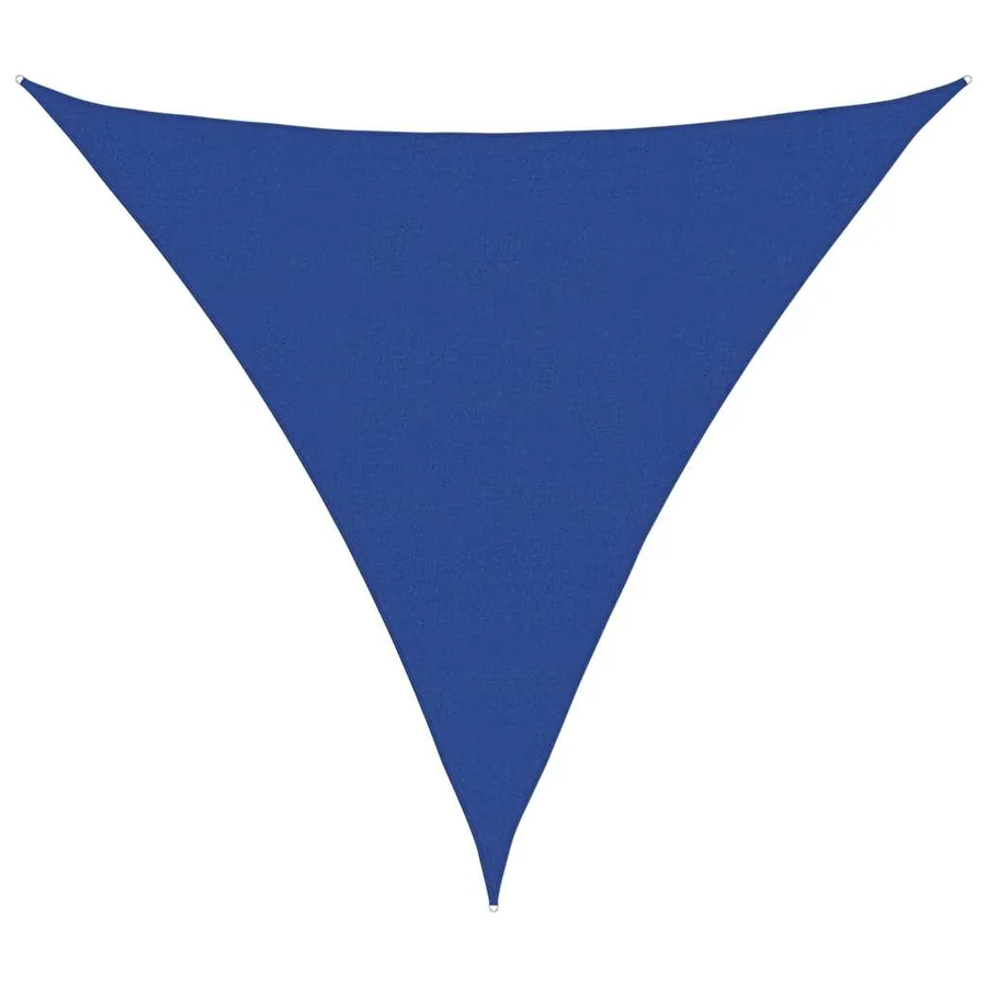 Voile d'ombrage 160 g/m² triangulaire bleu 6x6x6 m PEHD - 2