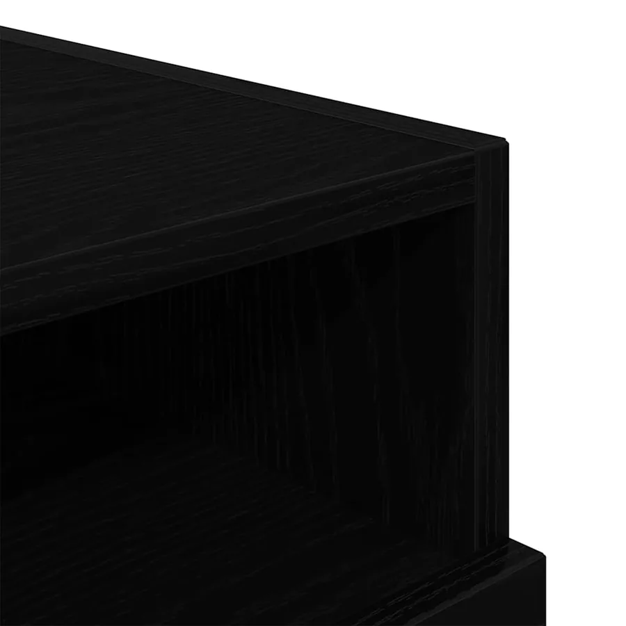 Cabinet de chevet Chêne noir 40 x 39 x 37 cm Bois d'ingénierie - 10