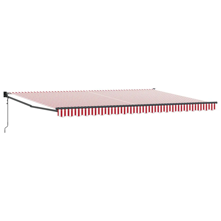 Auvent rétractable Rouge et Blanc 500 x 300 x 165 cm - 2