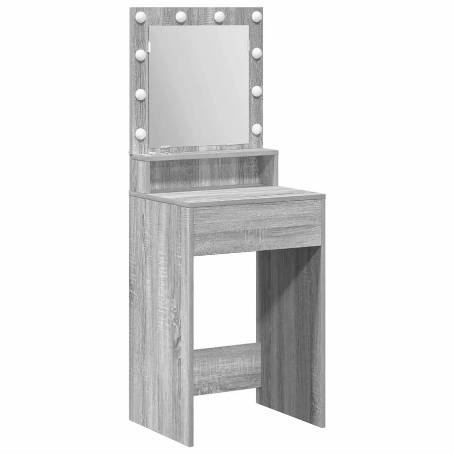 Table de Toilette avec étagère Gris Sonoma 50 x 41 x 135 cm - 2